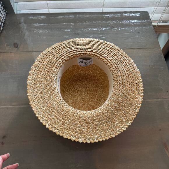 Lack of Color Black Band Rico Zigzag Boater Hat Sz M - Picture 11 of 14